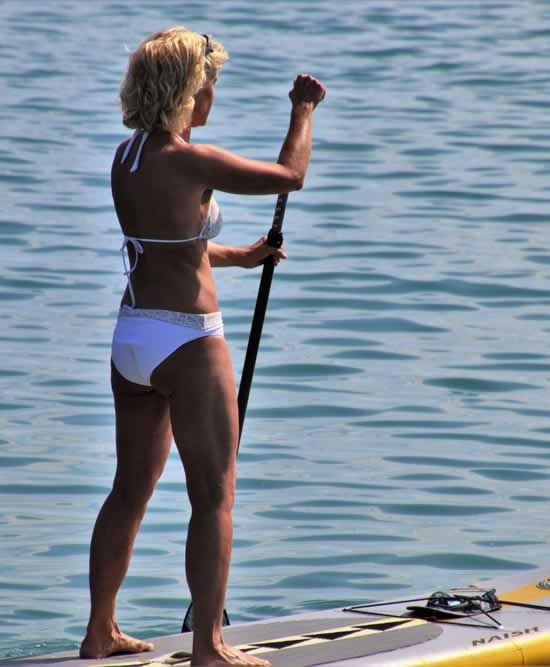 paddle boarding